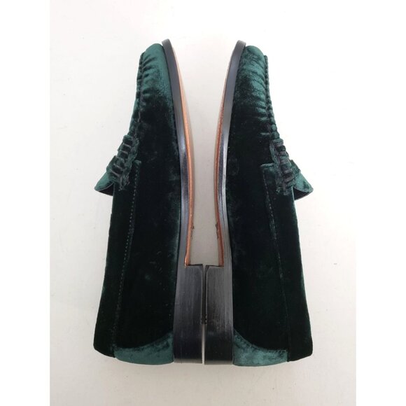 G.H.BASS Weejuns Whitney Velvet Loafers Dark Green Womens Size 7 - Picture 3 of 5